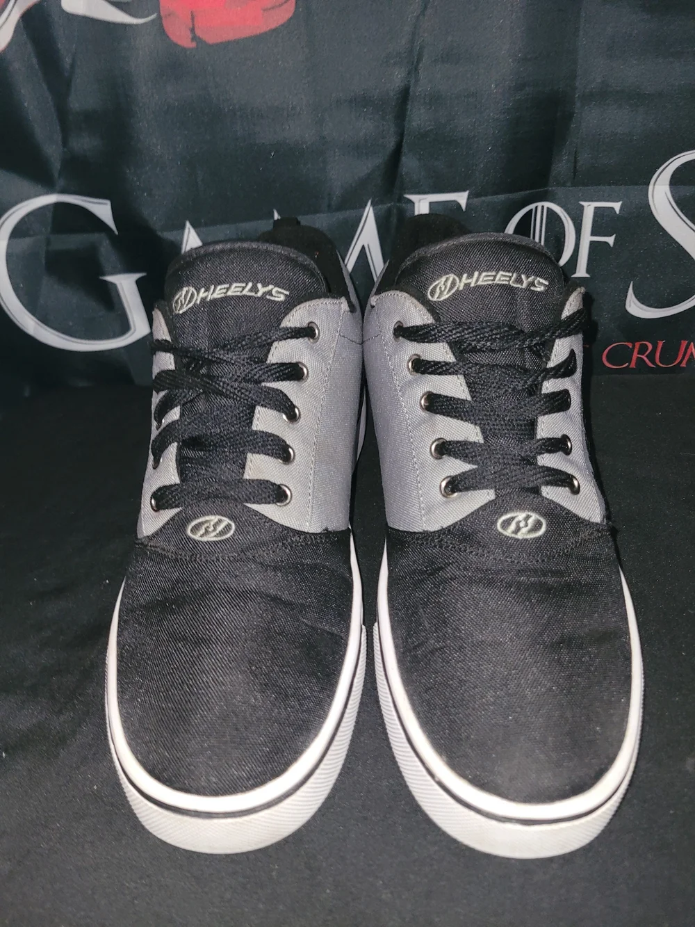 Heelys Men's Black & Gray Low-Top Skate Shoes with Removable Wheel